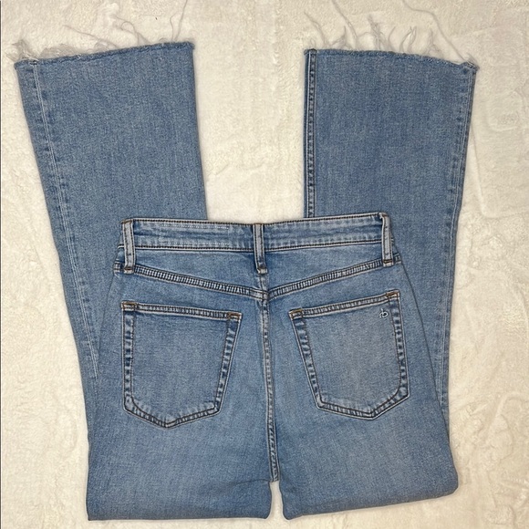 rag & bone Casey Raw Hem High Waist Ankle Flare Jeans Size 26 - Picture 8 of 14